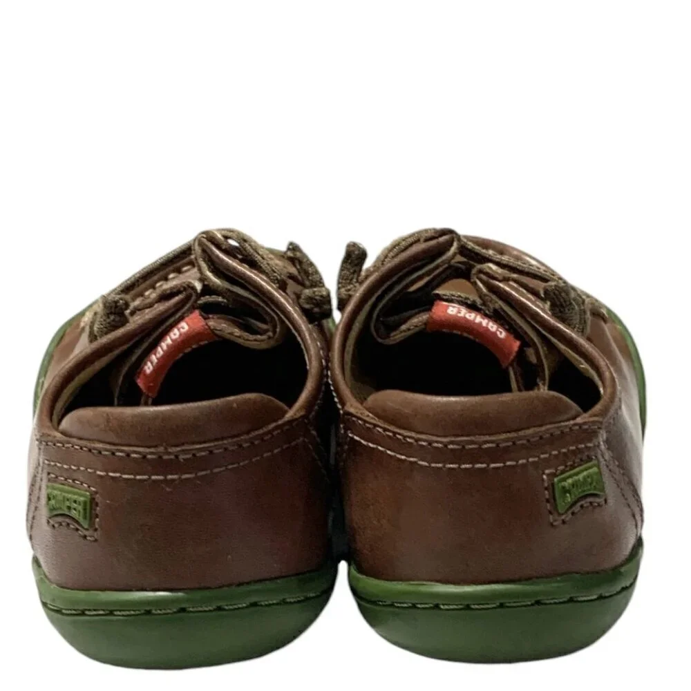 CAMPER Brown Leather Moccasin Shoes Size 10.5